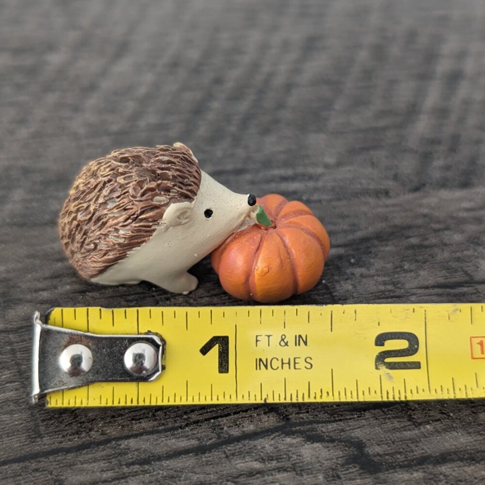 Hedgehog with Pumpkin MINI Decorative Figurine - Picture 5 of 5